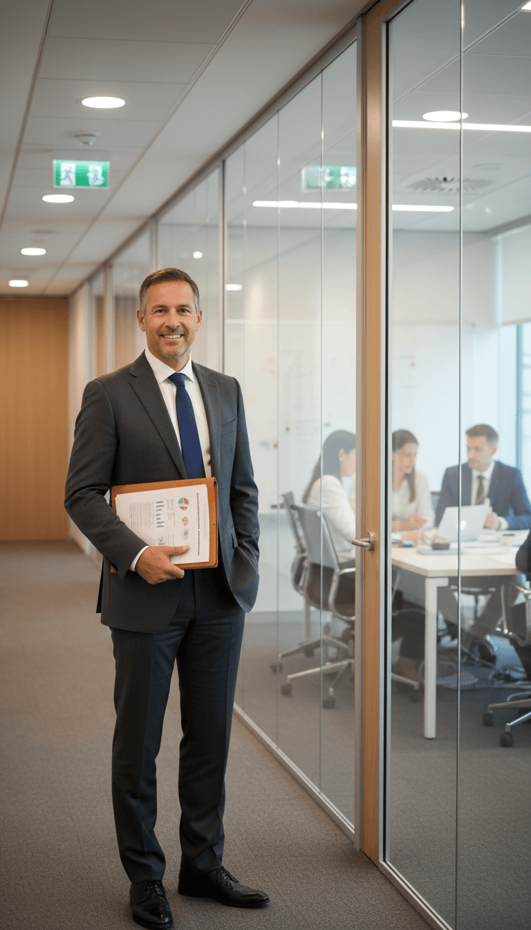 Versicherungsberater bei der Beratung zu Industrieversicherungen